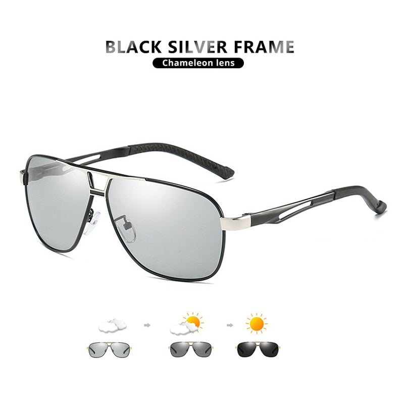Square Polarized Photochromic Sunglasses