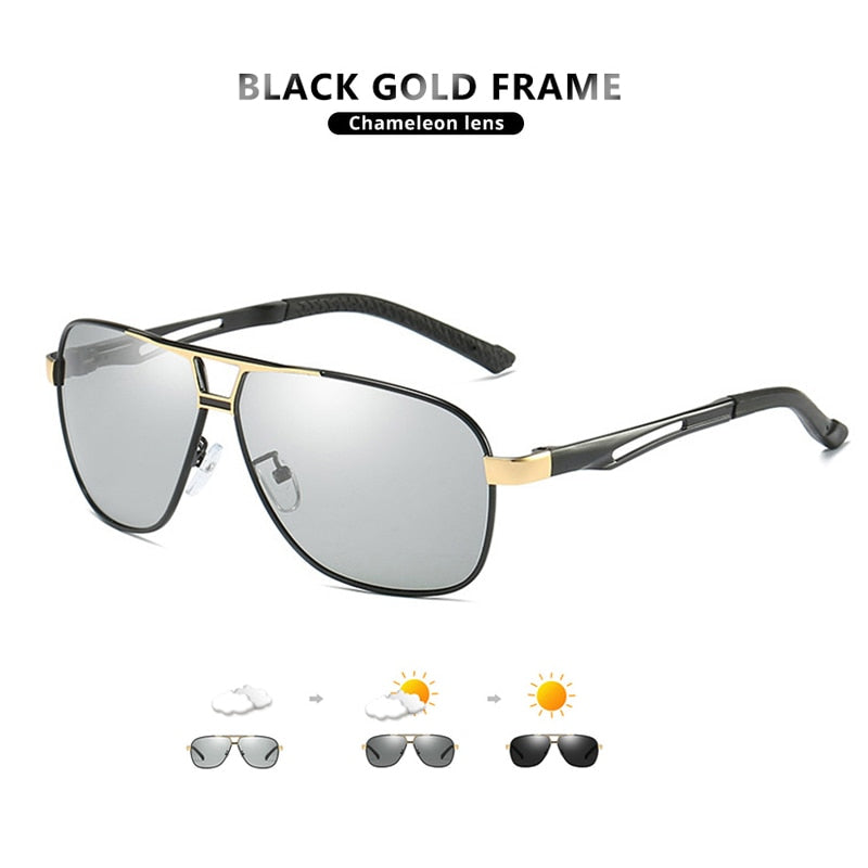 Square Polarized Photochromic Sunglasses