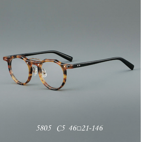 Ron Retro Round Acetate Glasses Frame