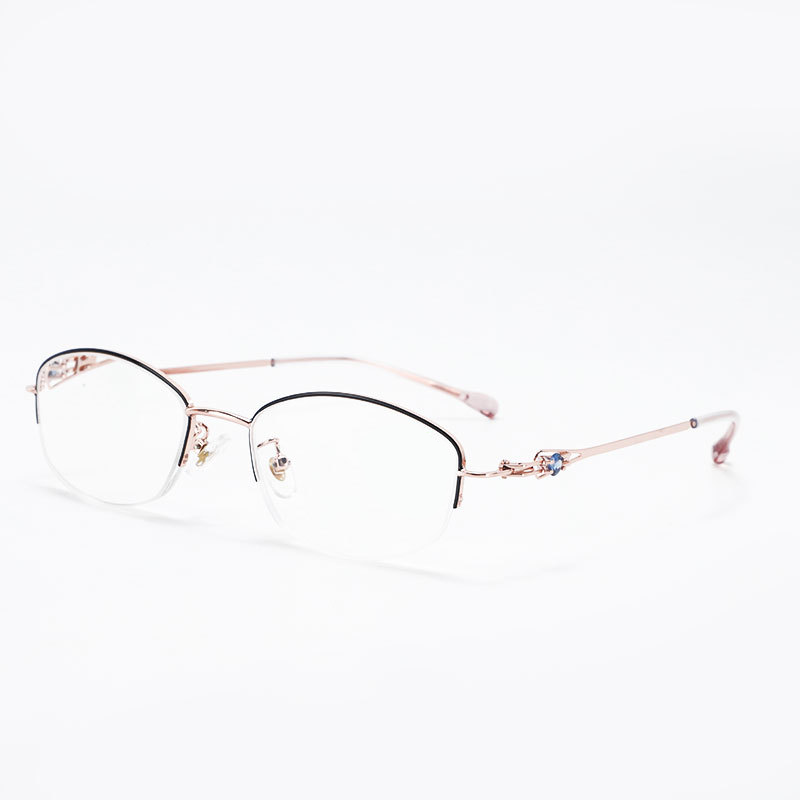 Half-frame anti-blue light reading glasses
