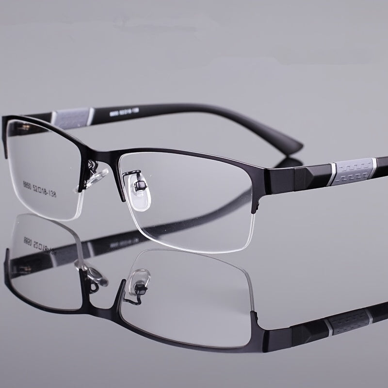 Metal alloy half frame reading glasses