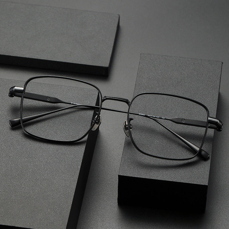 Aran Retro Titanium Square Glasses Frame