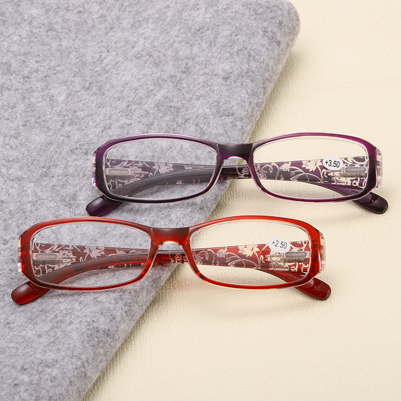 Spring hinge reading glasses
