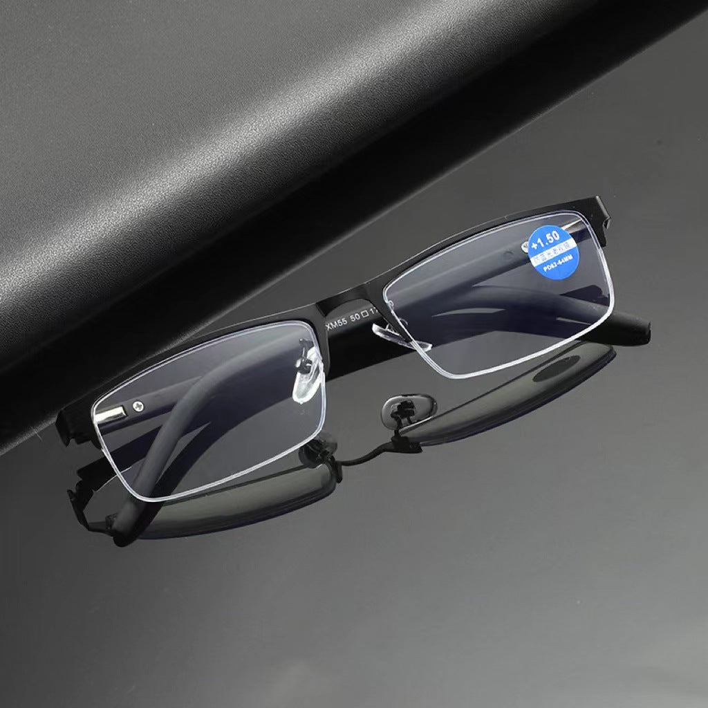 Metal lightweight anti-blue light reading glasses