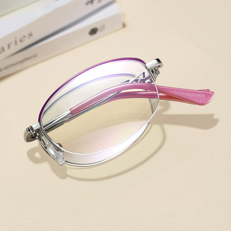 Folding anti-blue light reading glasses