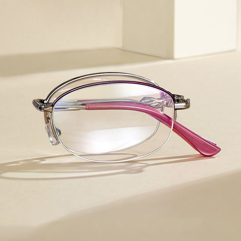 Folding anti-blue light reading glasses