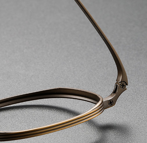 Titanium Vintage Oval Eyeglasses Frames ST8016