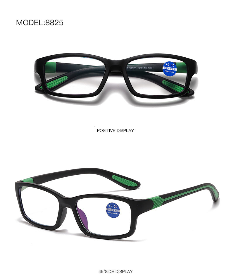 Anti-blue light presbyopic glasses