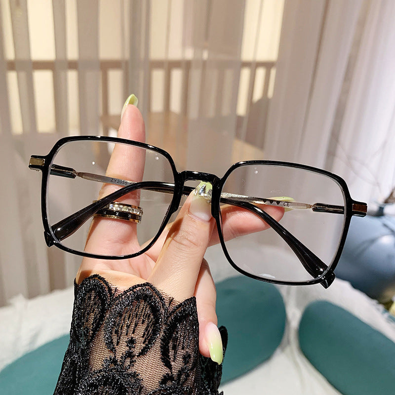 Versatile large frame anti-blue light reading glasses