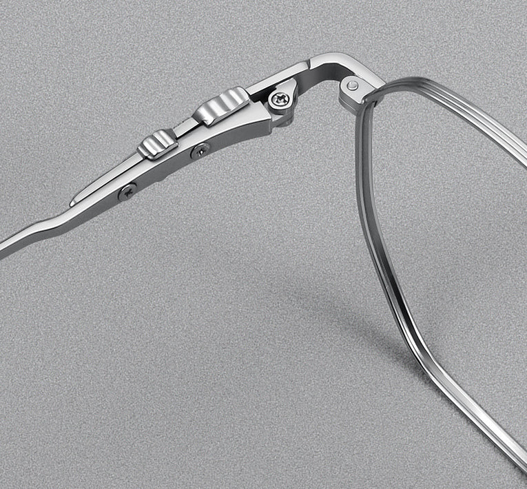 Titanium Geometric Glasses Frame 122205