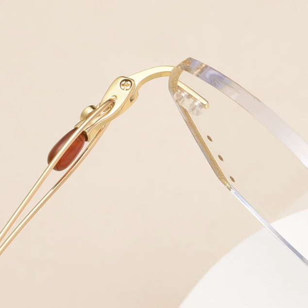 Frameless anti-blue light reading glasses
