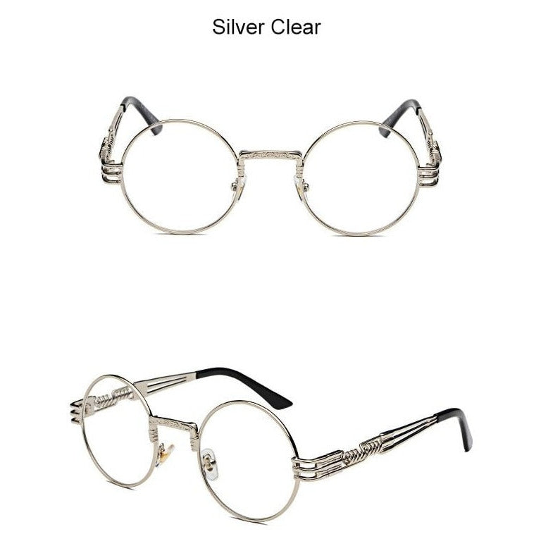 Buck Vintage Steampunk Round Glasses Frame