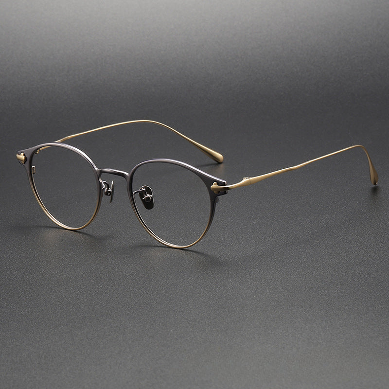 Titanium Vintage Oval Eyeglasses Frames respect-dome