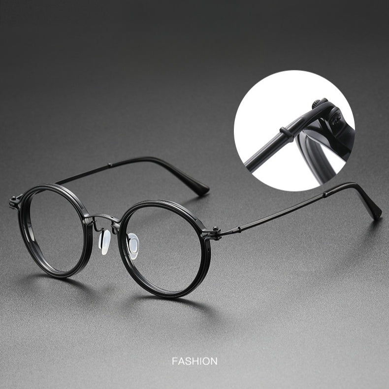 Titanium Vintage Round Eyeglasses Frames