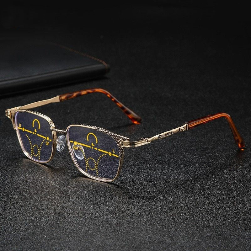 Hd multi-focus anti-blue light reading glasses