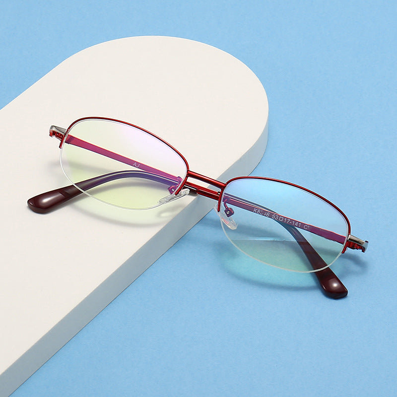 Half frame anti-blue light reading glasses