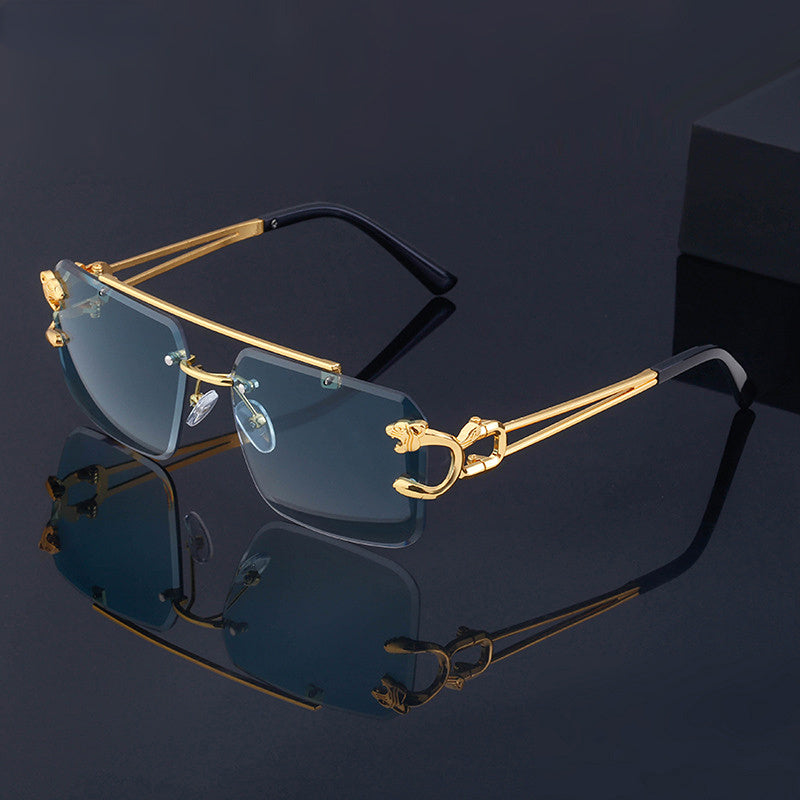New Retro Rimless Sunglasses