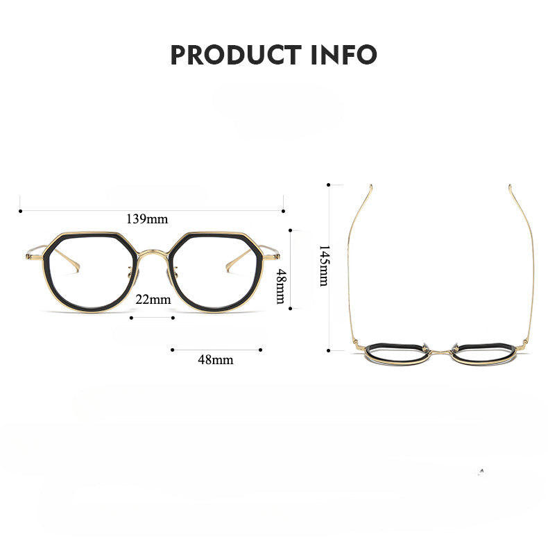 Orion Titanium Geometric Glasses Frame