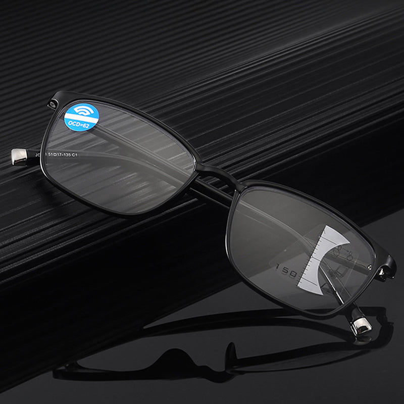 Anti-blue light smart zoom reading glasses