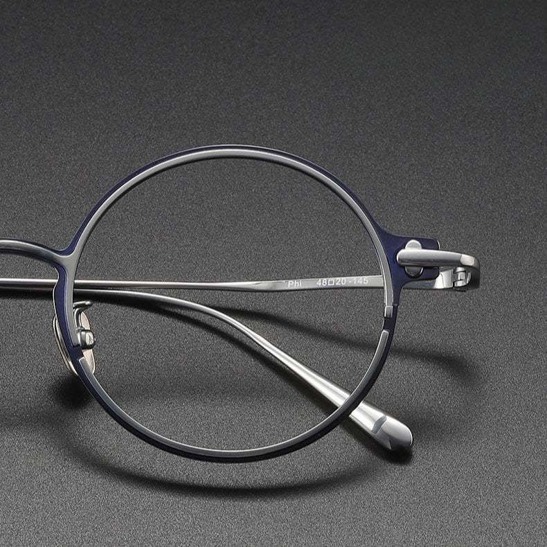 Titanium Vintage Round Eyeglasses Frames PHI
