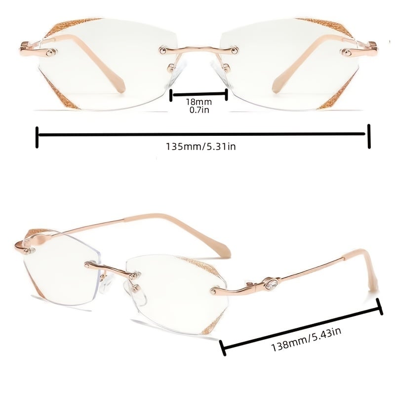 Ultra-light Anti-blue Light Rimless Presbyopia Glasses