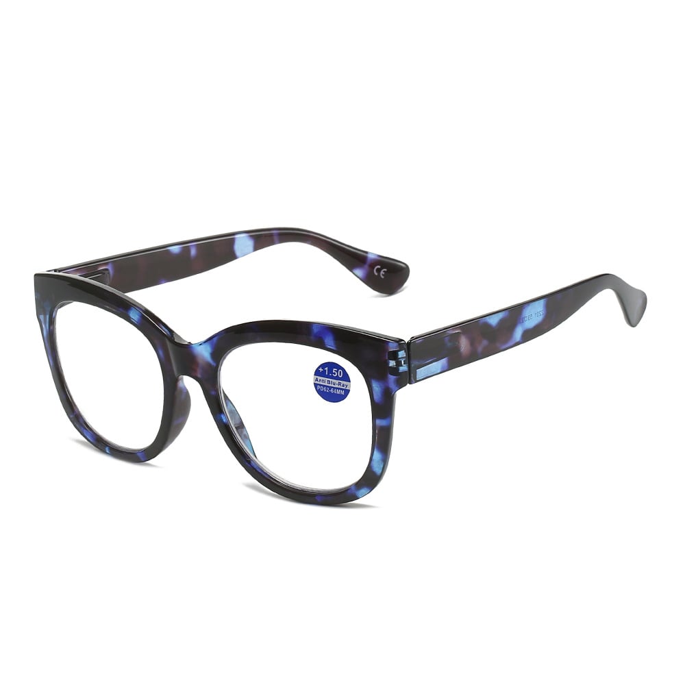 Round frame anti-blue light presbyopic glasses