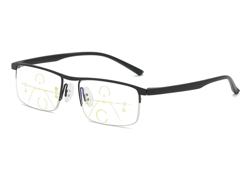 Progressive far and near reading glasses