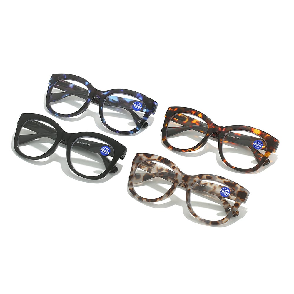 Round frame anti-blue light presbyopic glasses