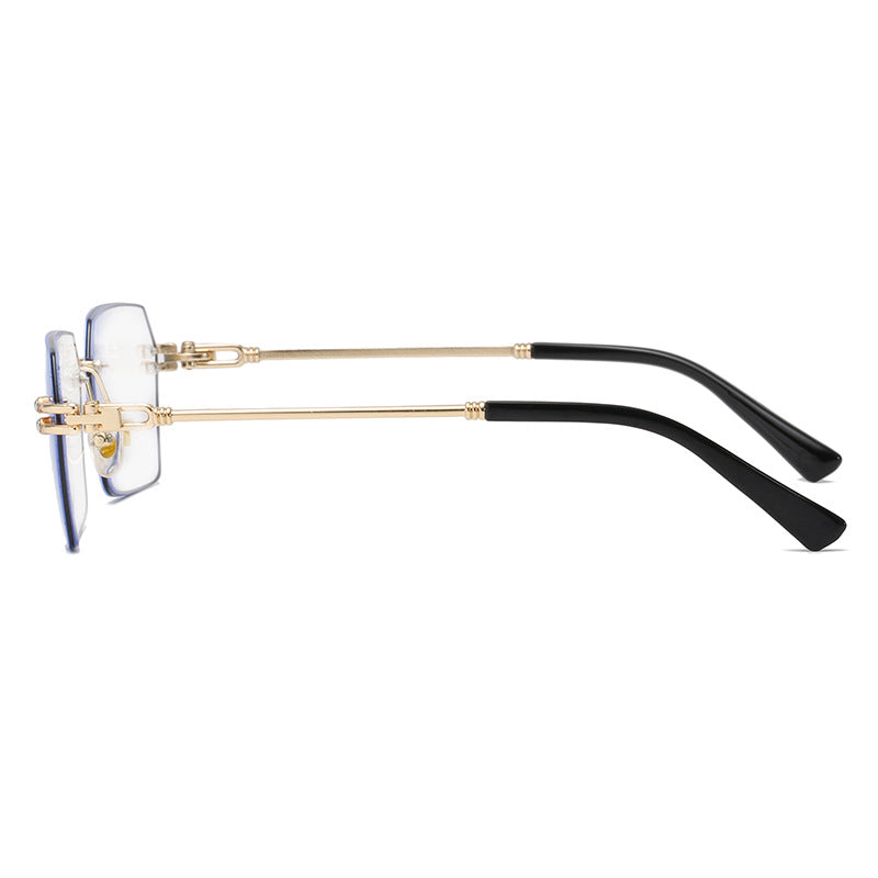 Frameless anti-blue light reading glasses