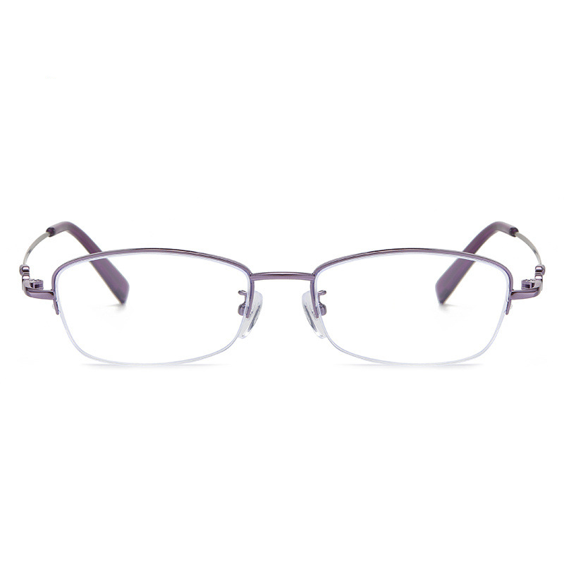 Square half frame reading glasses