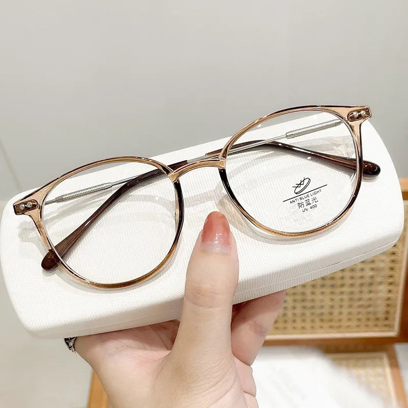 Large frame anti-blue light reading glasses