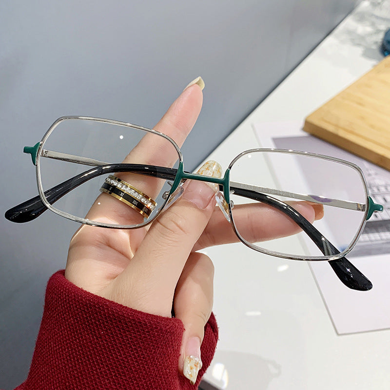 Metal frame hd anti-blue light reading glasses