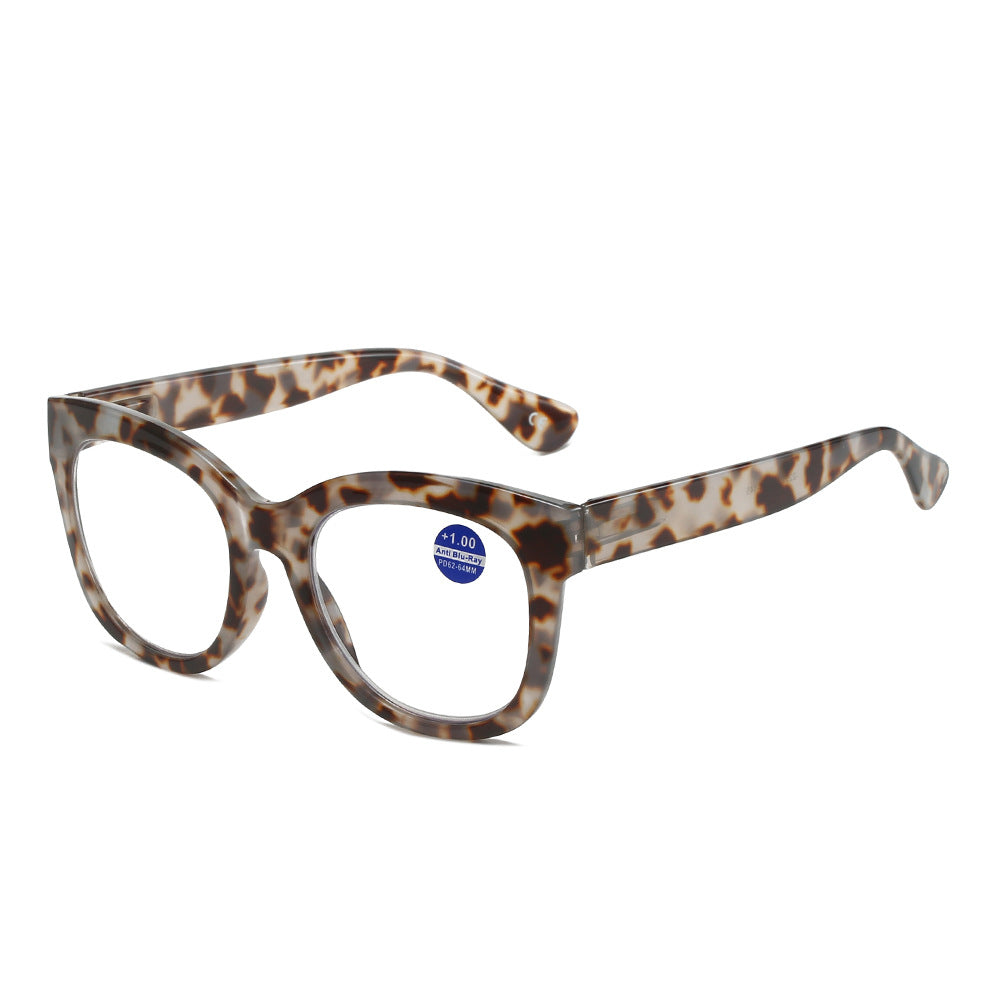 Round frame anti-blue light presbyopic glasses