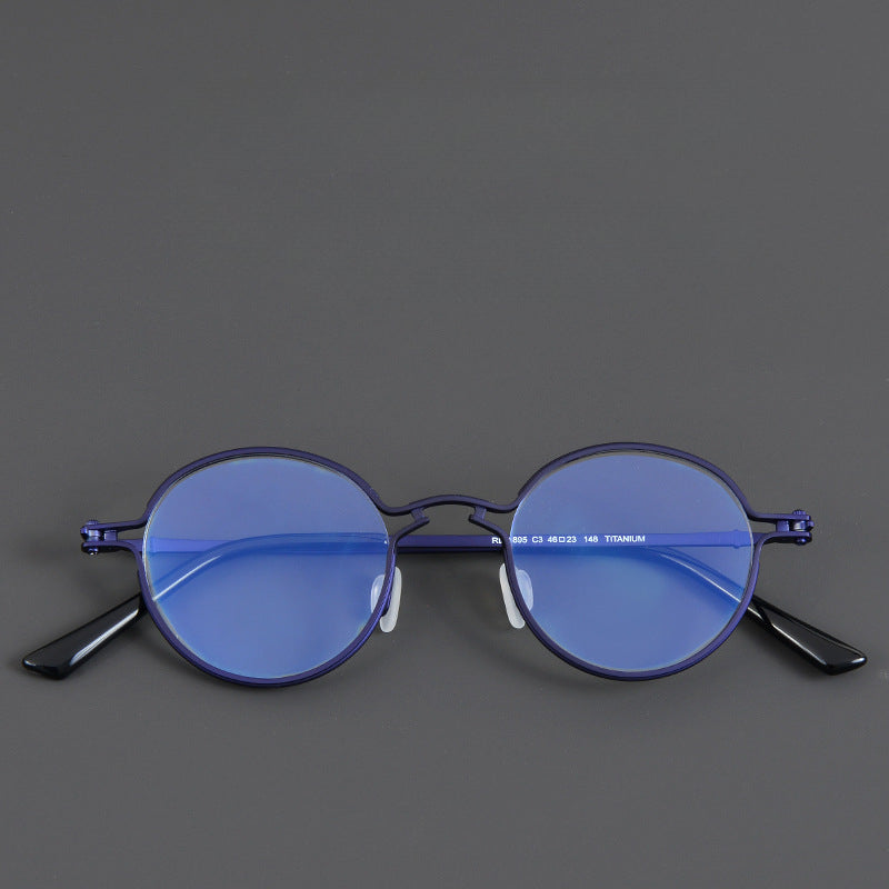 Kian Titanium Vintage Round Eyeglasses Frames