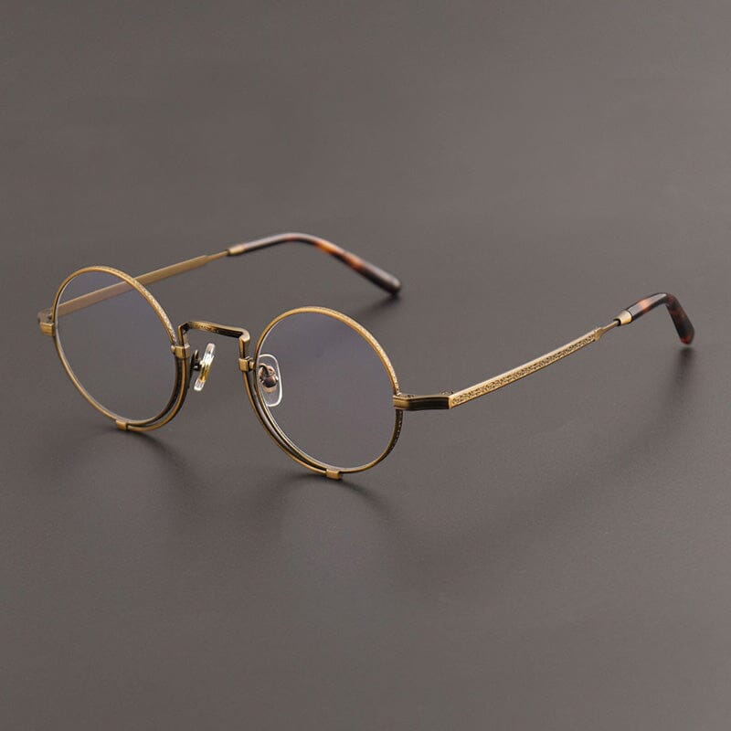 Odam Retro Round Titanium Glasses Frame