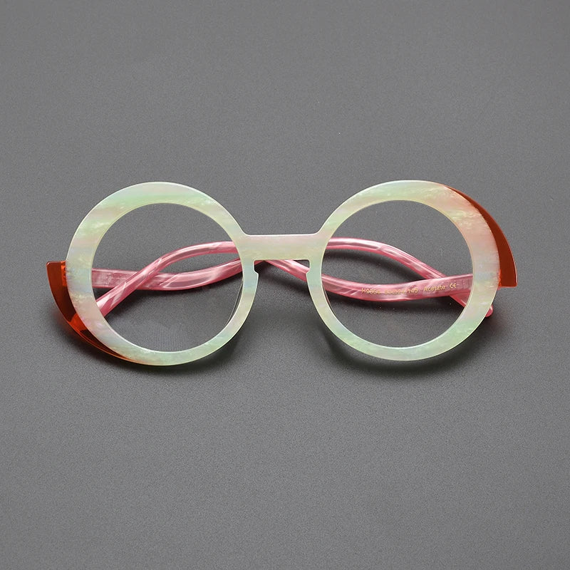 Pax Retro Round Acetate Glasses Frame