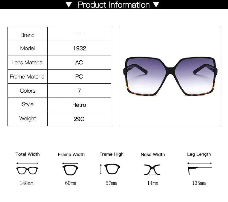 Gradient Merk Designer Sunglasses