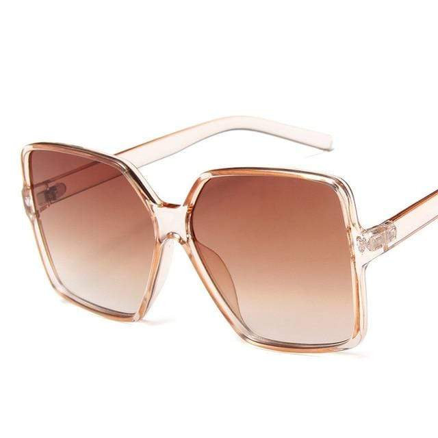 Oversize Gradient Merk Designer leopard Sunglasses