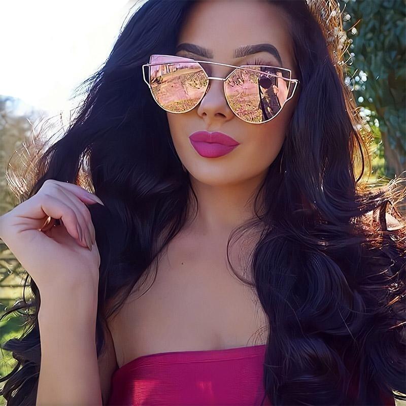 Vintage Metal Reflective Sunglasses