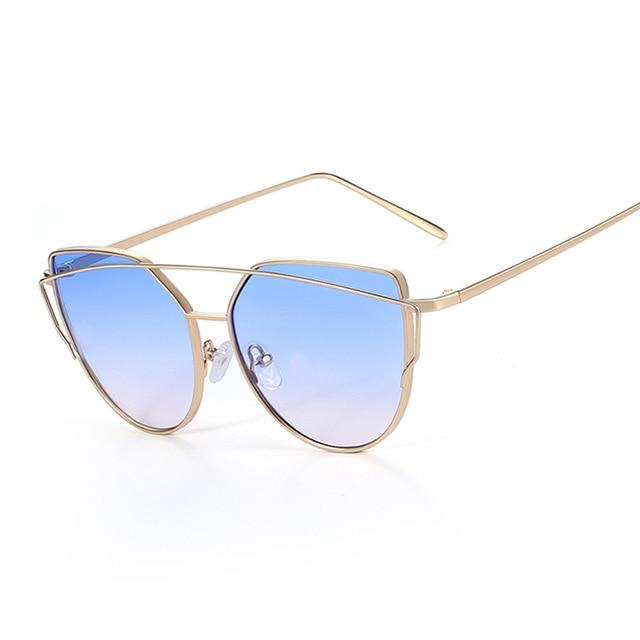 Vintage Metal Reflective Sunglasses