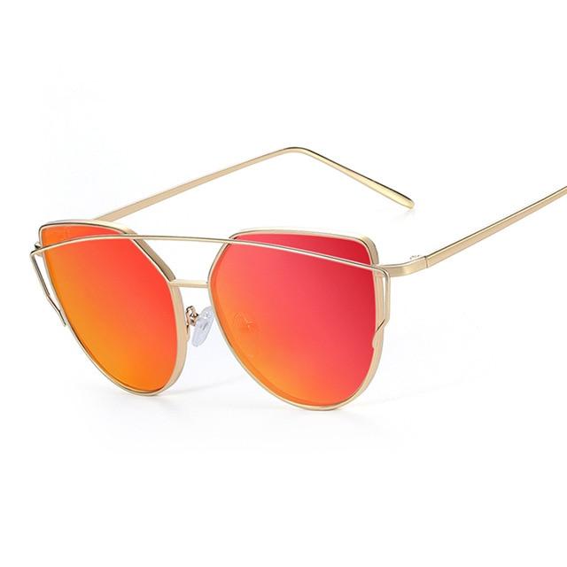 Vintage Metal Reflective Sunglasses