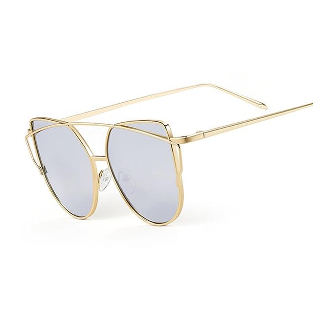 Vintage Metal Reflective Sunglasses