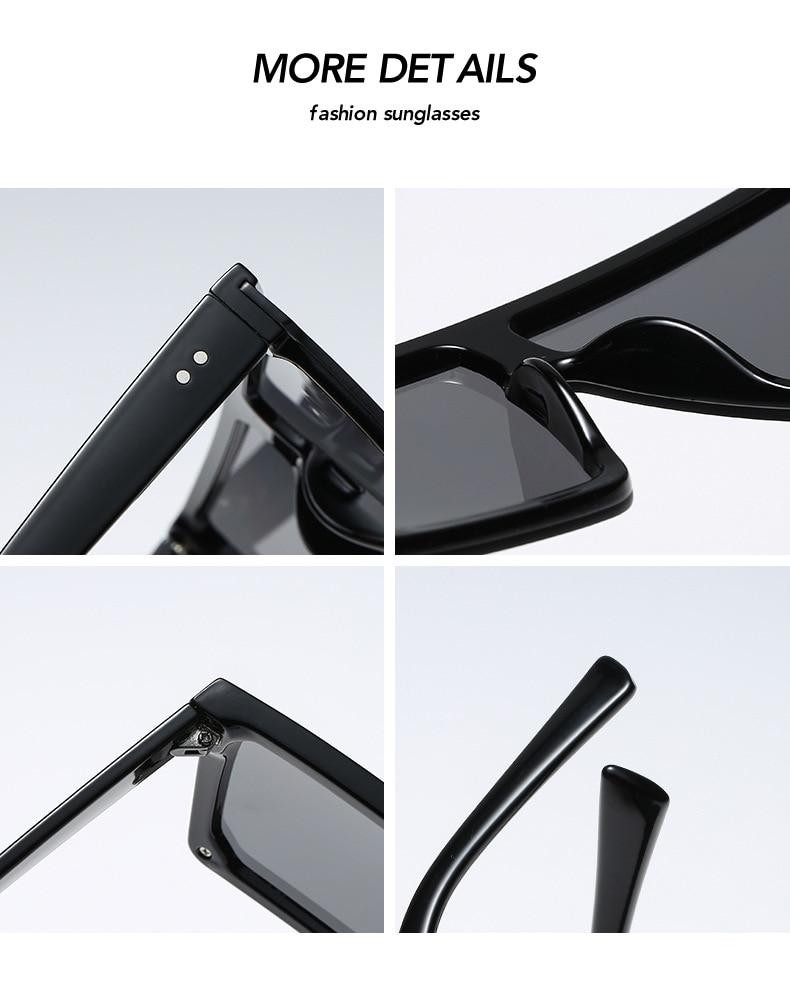 Hot Flat Top Oversized Luxury Sunglasses