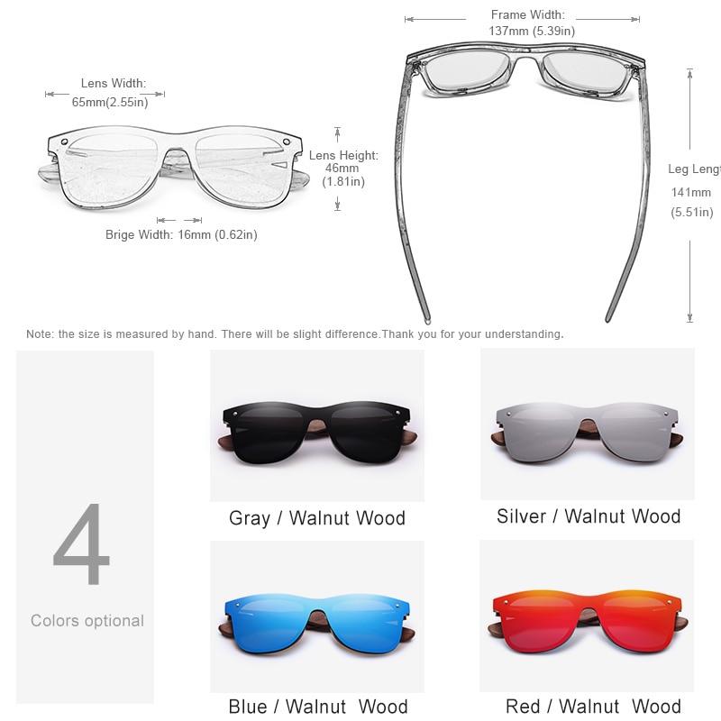 Luxury Wood Polarized Mirrored Sunglasses
