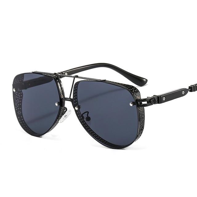New Hollow Pattern Oval Sunglasses