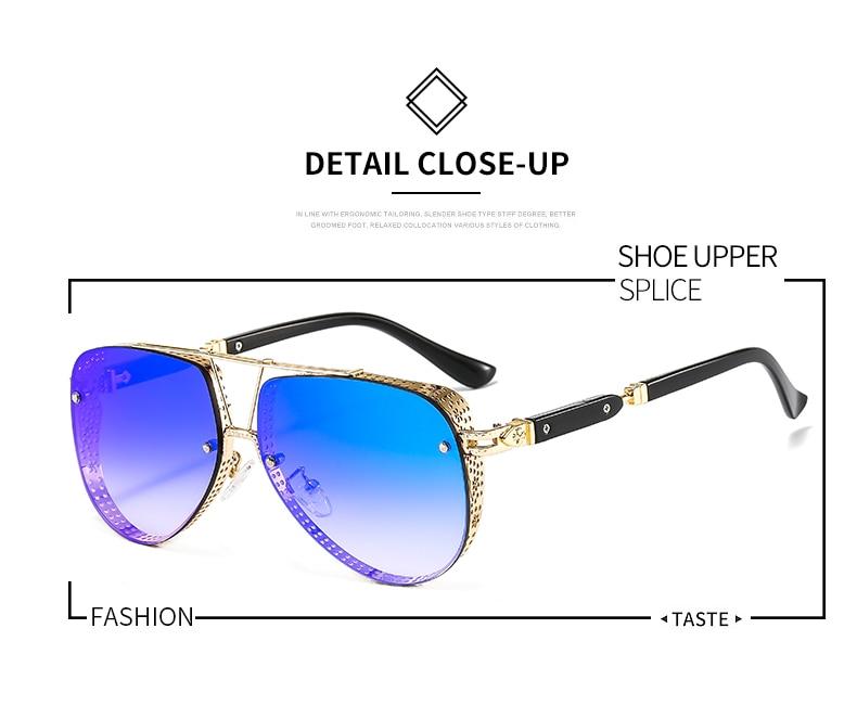 New Hollow Pattern Oval Sunglasses