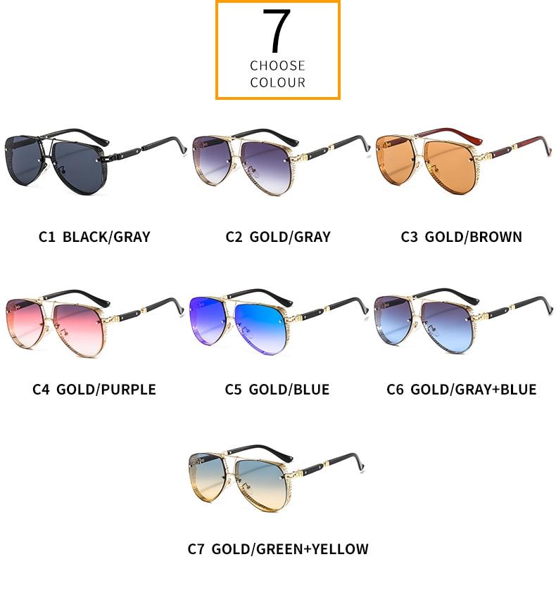 New Hollow Pattern Oval Sunglasses