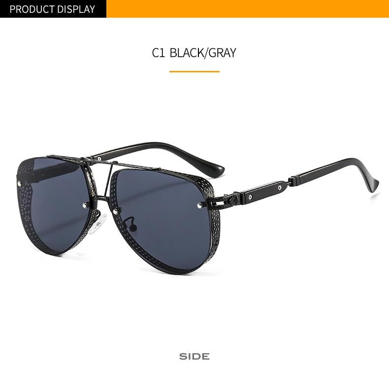 New Hollow Pattern Oval Sunglasses