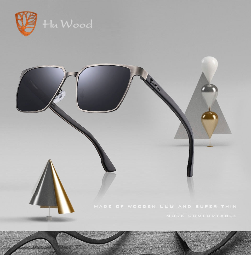Men's Square Metal Frame Sunglasses