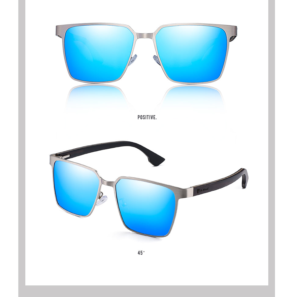 Men's Square Metal Frame Sunglasses